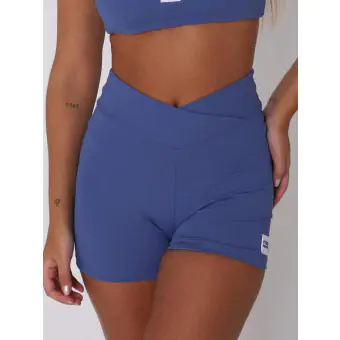 Short Cinta Transpassada New Flex Azul Energy