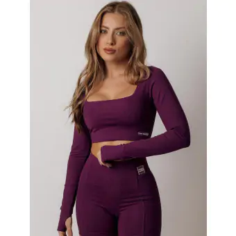 Cropped Good Manga Longa Malbec G