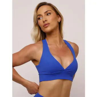 Top Decote V Uper Azul Bic M