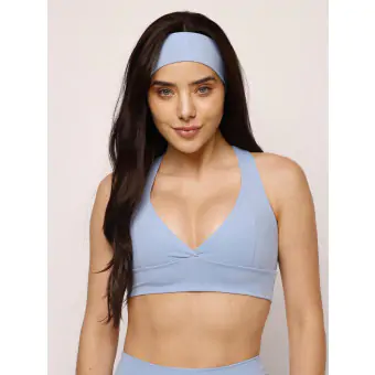 Top Decote V Uper Azul Sky M