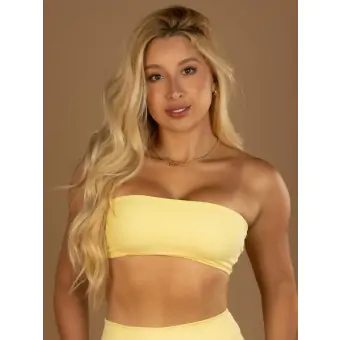 Top Tomara que Caia Amarelo Butter M