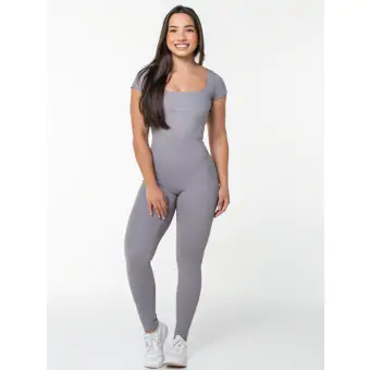 Macacão Manga Curta Match Cinza M