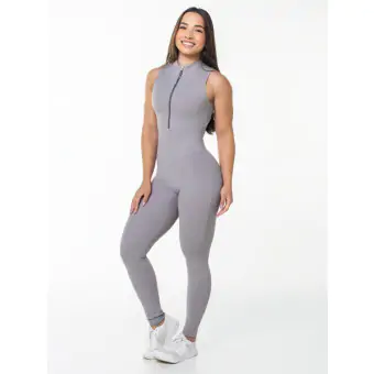 Macacão Regata Running Cinza  G