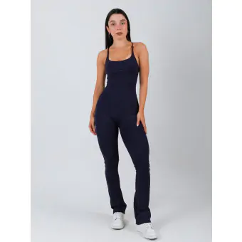 Macacão Flare Azul Marinho  M