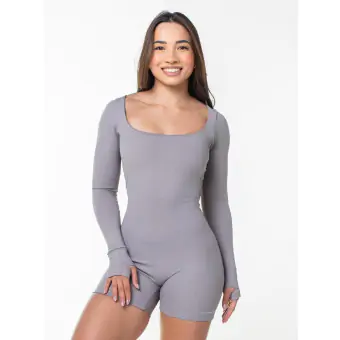 Macaquinho Manga Longa Cinza G