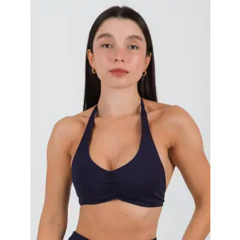 Top Franzido Azul Marinho M