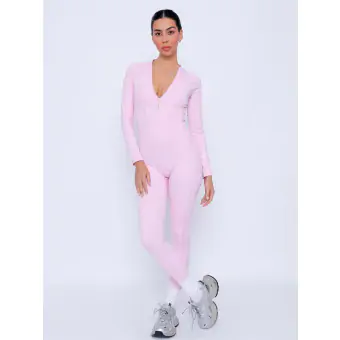 Macacão Manga Longa Sculp Rosa Blush M