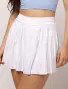 Short Saia Plissada Branco P - Imagem: 1